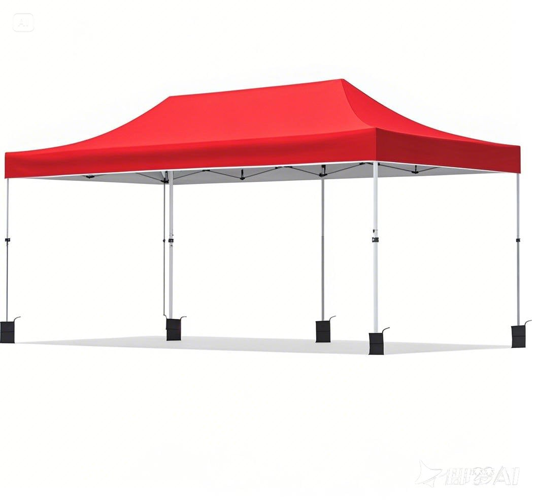 DGCANOPY 10x20ft Instant Canopy, Portable Outdoor Canopy Instant Tent, Commercial Shade Canopy with Wheeled Carry Bag, Steel frame, White
