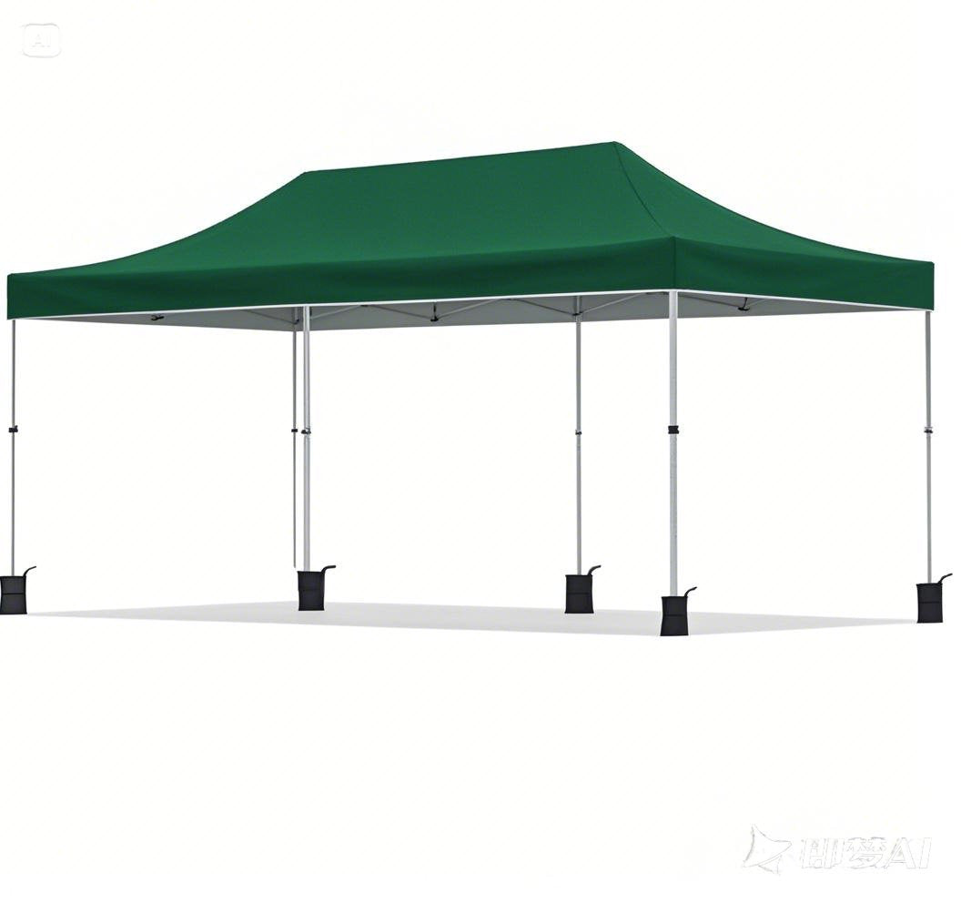 DGCANOPY 10x20ft Instant Canopy, Portable Outdoor Canopy Instant Tent, Commercial Shade Canopy with Wheeled Carry Bag, Steel frame, White