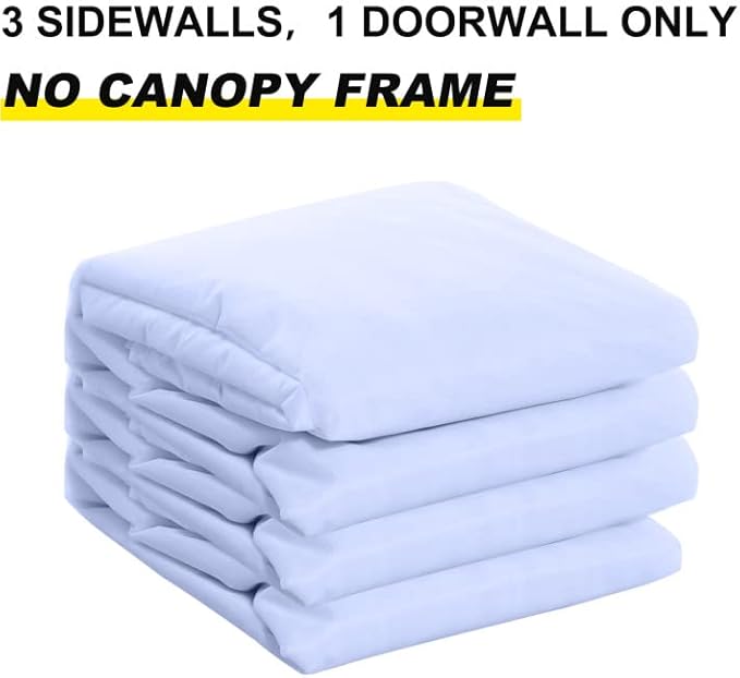 DGCANOPY Mesh Sidewalls for 10x10ft Pop-Up Tent Canopy, White (4 Sidewalls Only, NOT Including Frame and Top)