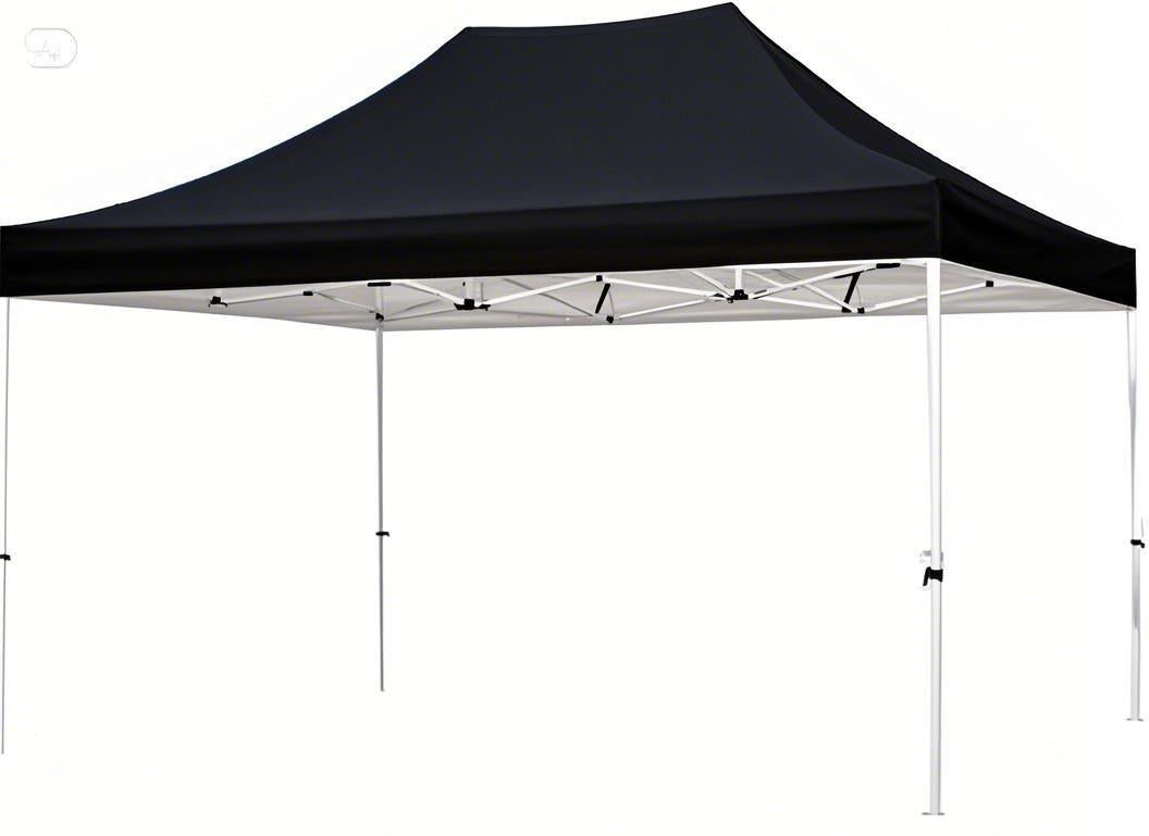 DGCANOPY 10x15ft Instant Canopy, Portable Outdoor Canopy Instant Tent, Commercial Shade Canopy with Wheeled Carry Bag, 4 weight bags, Steel frame, White