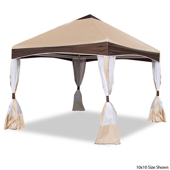 DGCANOPY Garden Party 13X13 Canopy(Stone/Caramel)