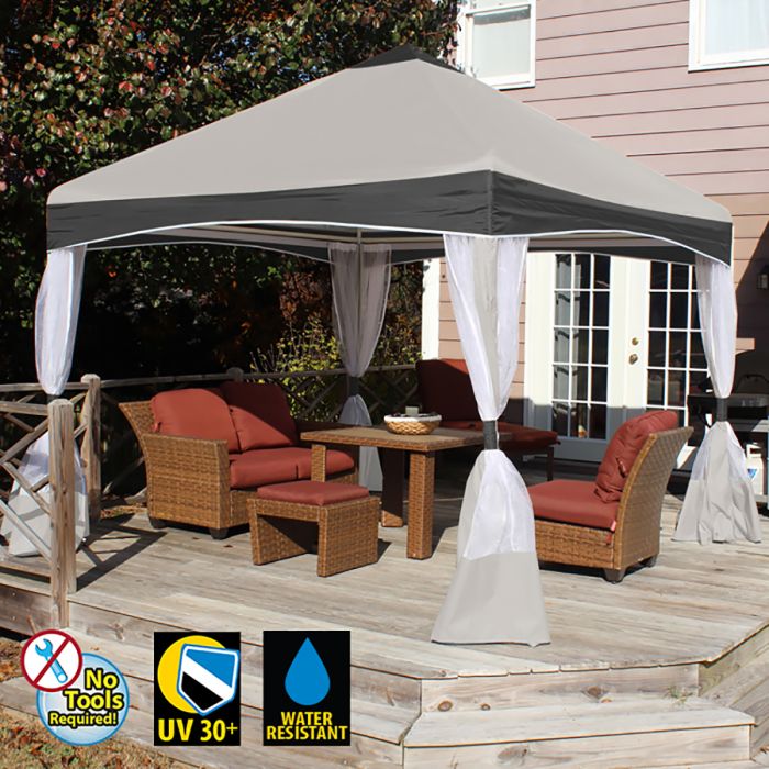 DGCANOPY Garden Party 13X13 Canopy(Stone/Caramel)