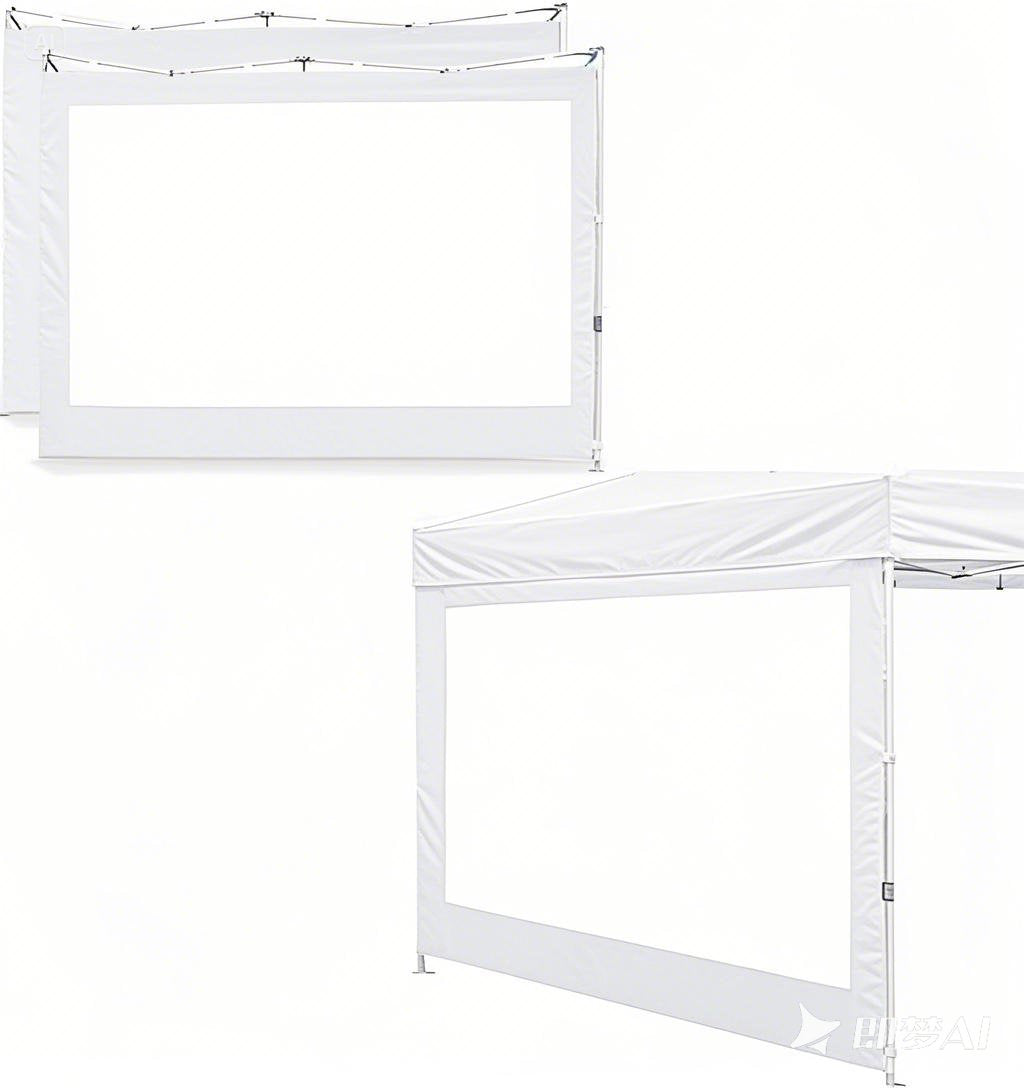 DGCANOPY Clear Window Sidewall for 10x10ft Canopy Frame, 4 clear Sunwalls Only,(White)