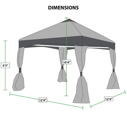 DGCANOPY Garden Party 13X13 Canopy（Stone/Caramel）