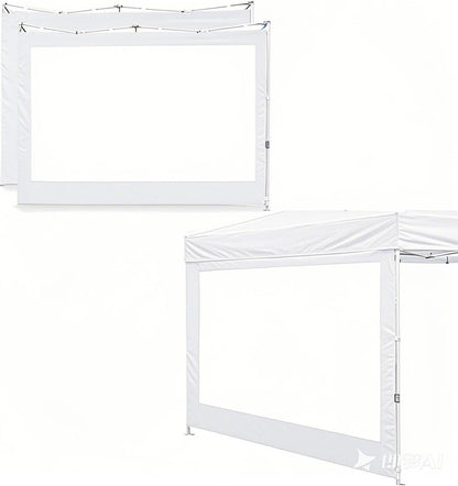 DGCANOPY Clear Window Sidewall for 10x10ft Canopy Frame, 4 clear Sunwalls Only,(White）